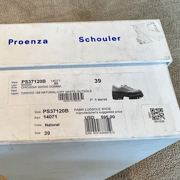 🐼Proenza Schouler City Lug Shoes In White - Size 39 - NWT🐼 - Picture 7 of 8